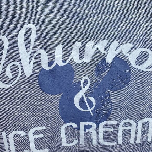 NWT Disney Store "Churros & Ice-cream" Spacedye Graphic Tee Shirt - Picture 3 of 9